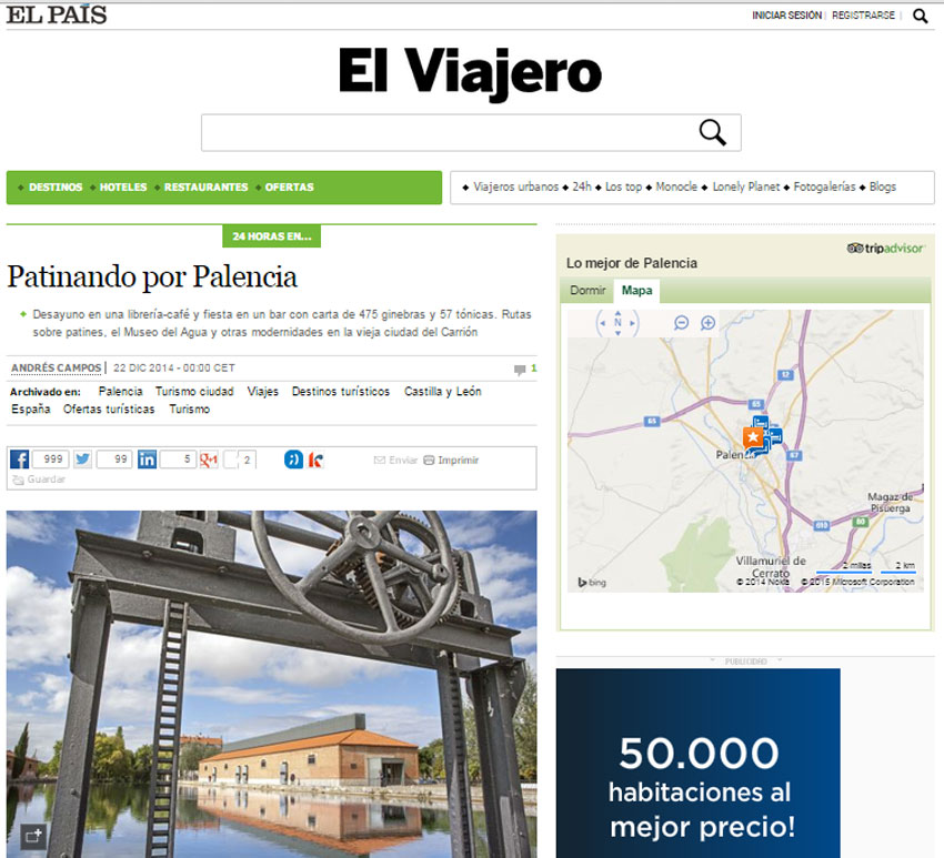 La Barra de Villoldo en El Viajero de El País